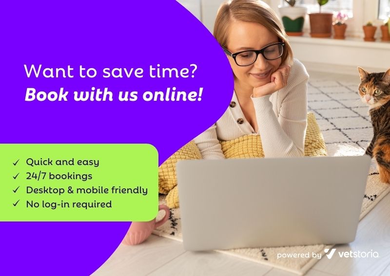 Carousel Slide 2: Book your next appointment with Vetstoria!